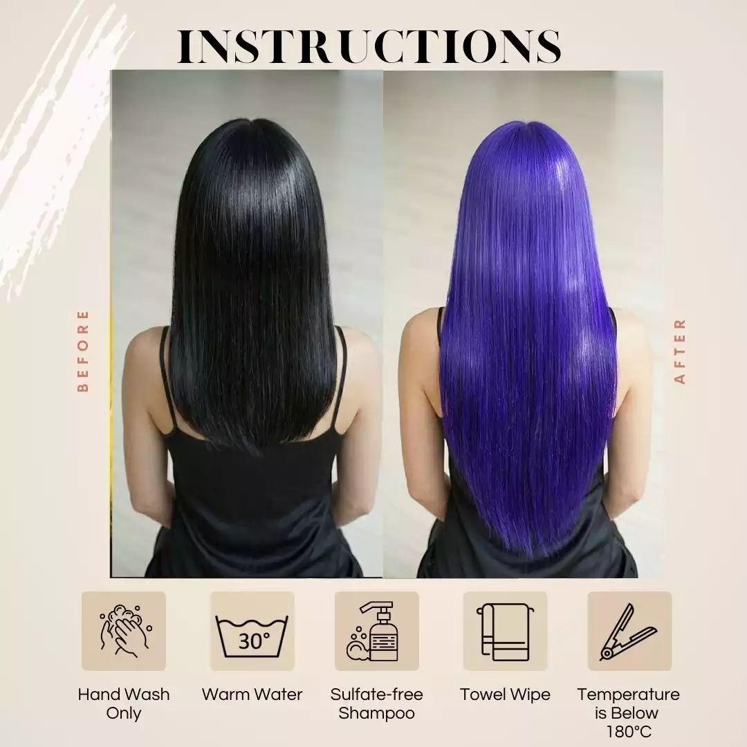 Beautiful Premium Violet Hair Extensions