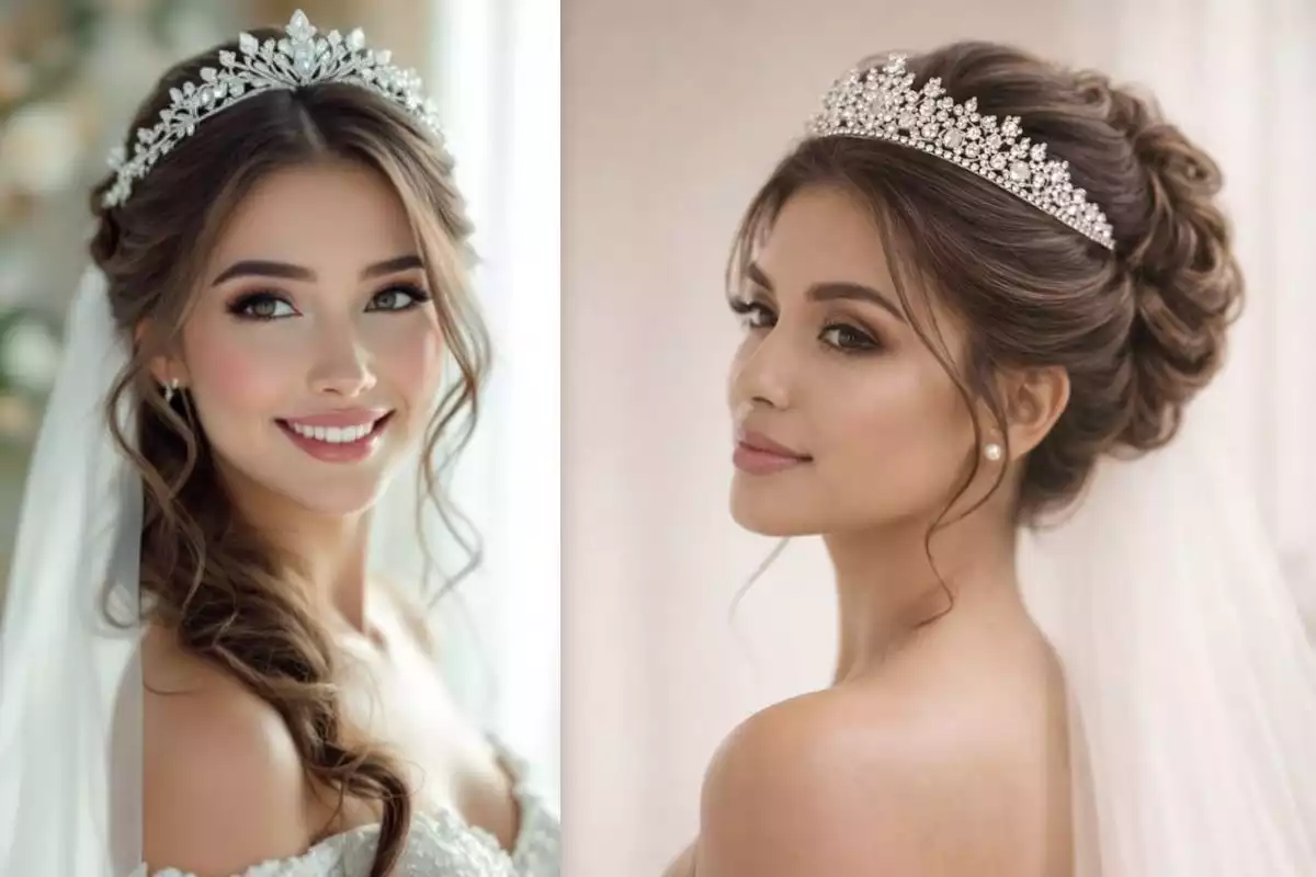 Bridal Bun with Tiara