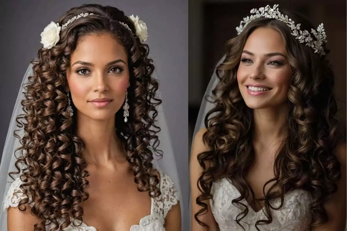 Curly Wedding Hair Down