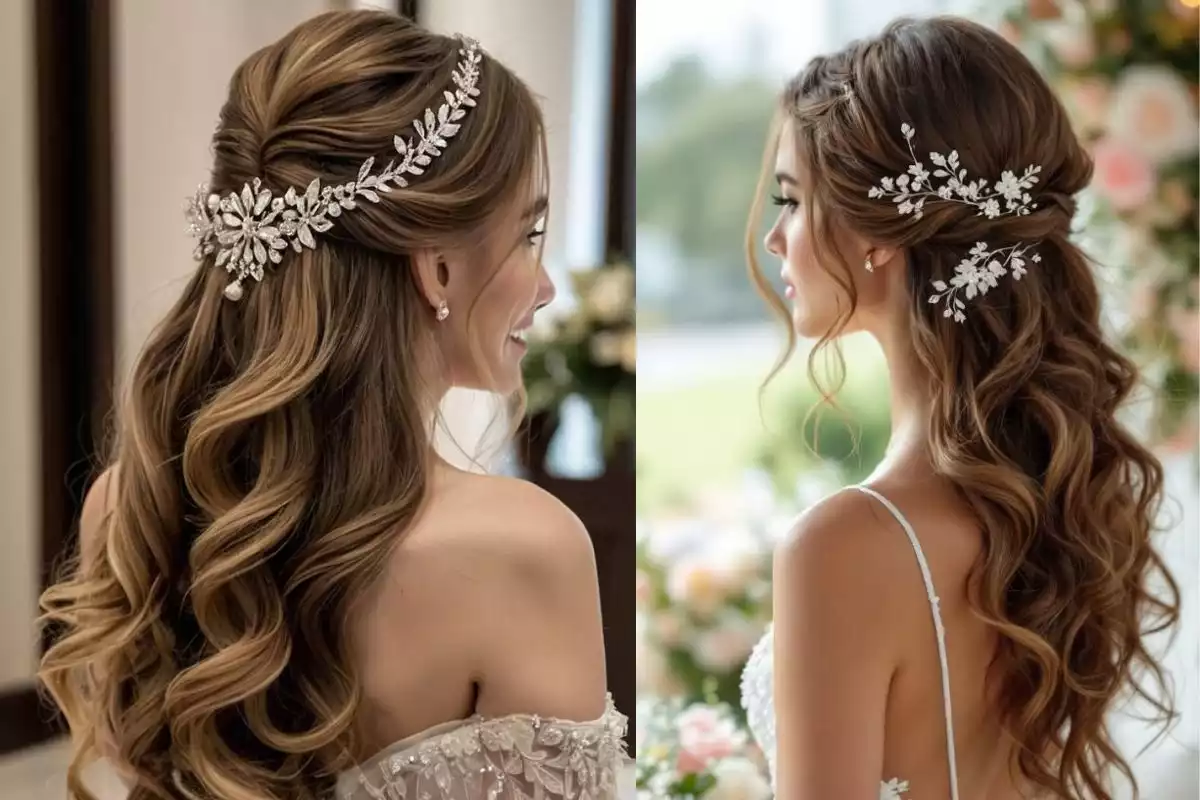 Half Up Hair with Hair Vine