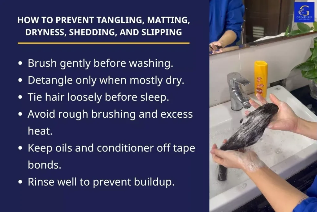 Secrets to Perfect Hair Extension Care 6 How to Prevent Tangling, Matting, Dryness, Shedding, and Slipping