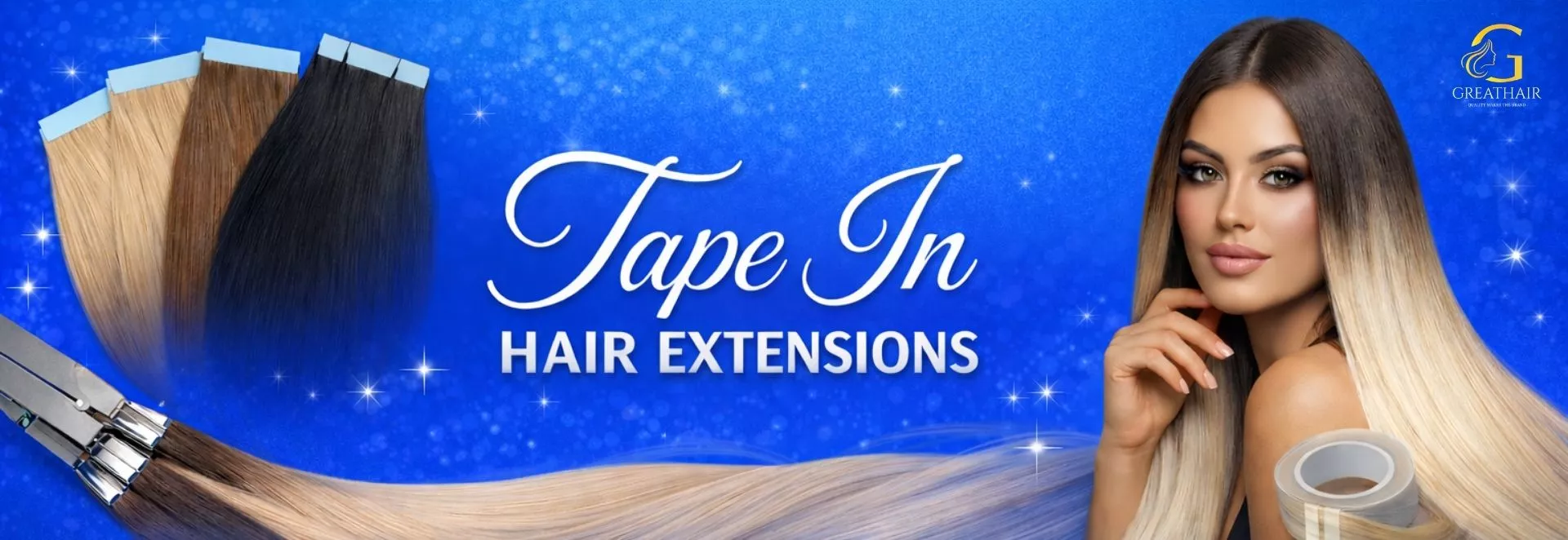 Tape in hair extensions