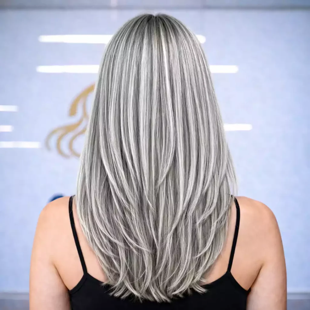 Trusted Grey Hair Color Double Weft Extensions