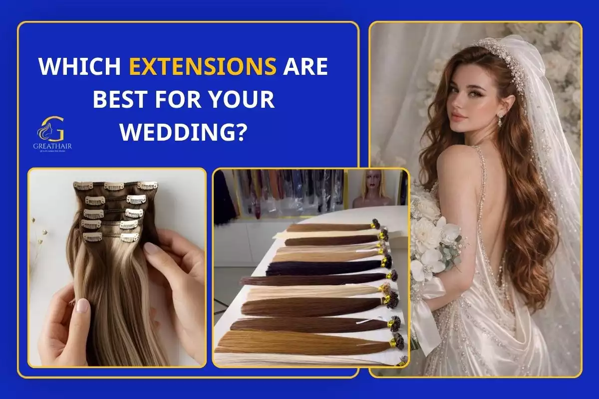 Which Extensions Are Best for Your Wedding? 6 wedding hair extensions