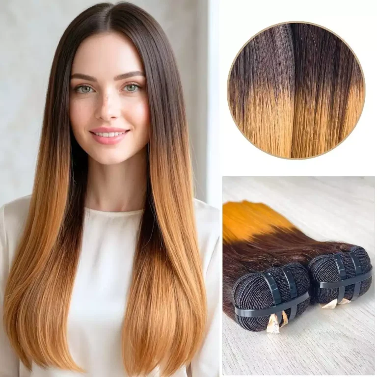 Beautiful Chestnut Brown Ombre Hair: 08–30 Inch Premium Double Weft