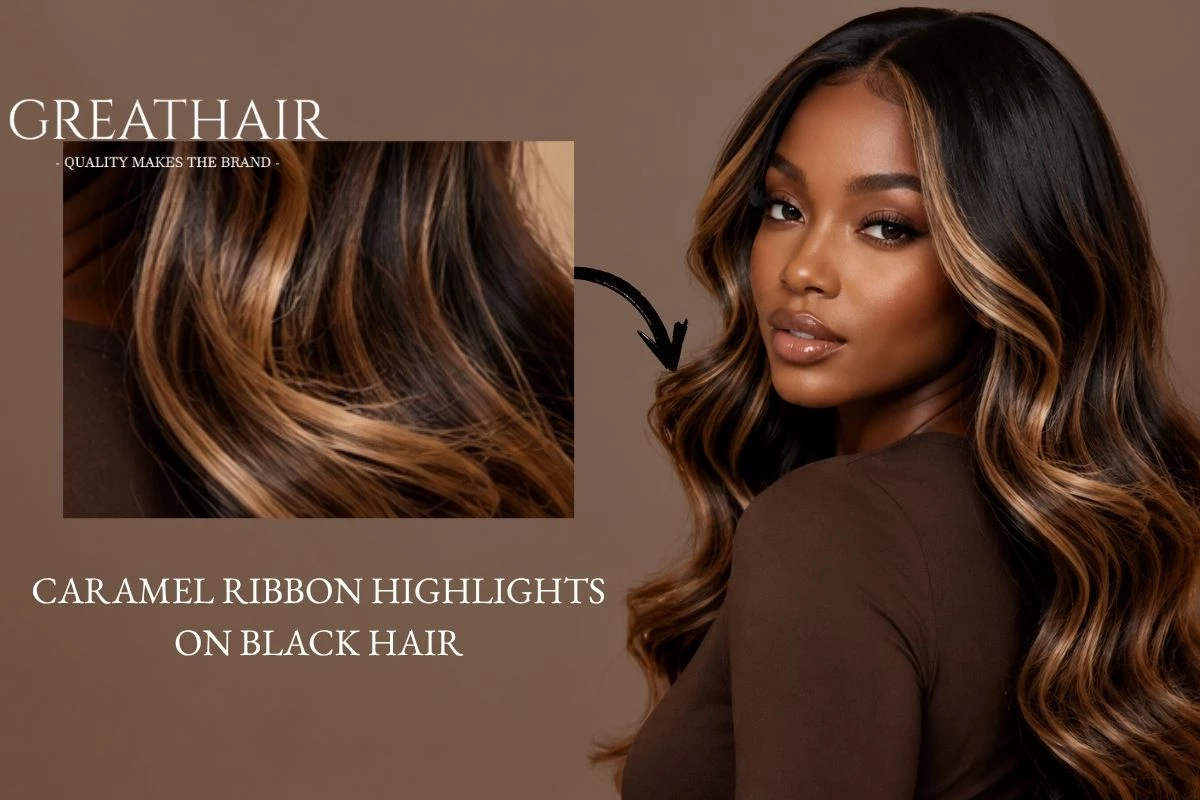 Caramel Brown Kinky Curly Hair