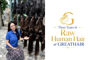 Three Types of Raw Human Hair