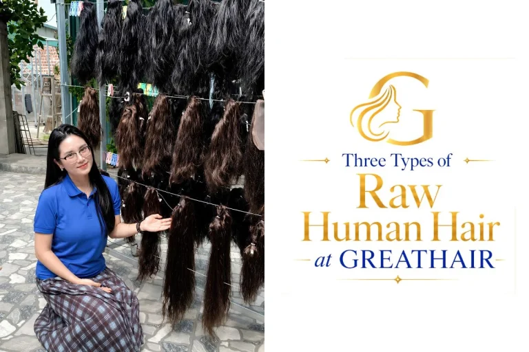 Three Types of Raw Human Hair
