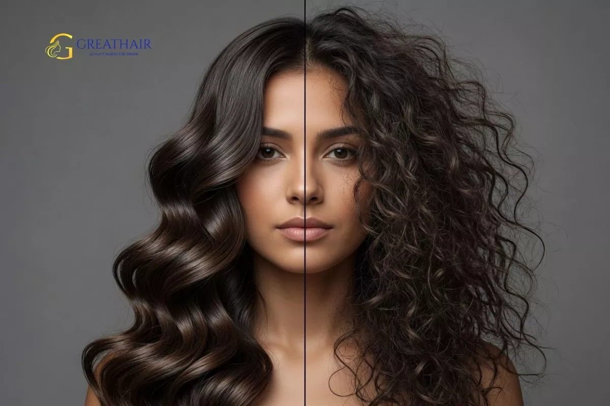 Wavy hair vs Curly hair: What is the difference 2 Wavy Hair Extensions vs Curly Hair Extensions