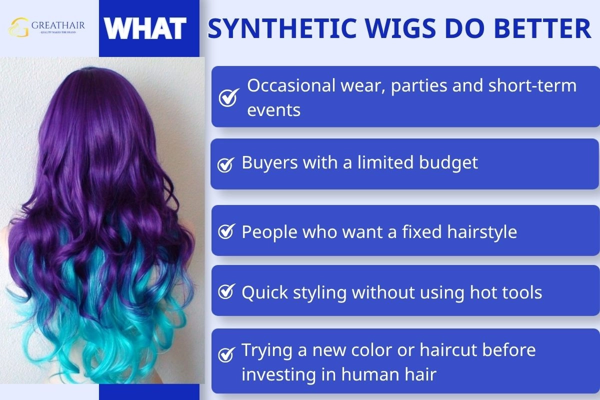 What Is the Difference Between Synthetic Vs Human Hair Wigs? 4 What Synthetic Wigs Do Better
