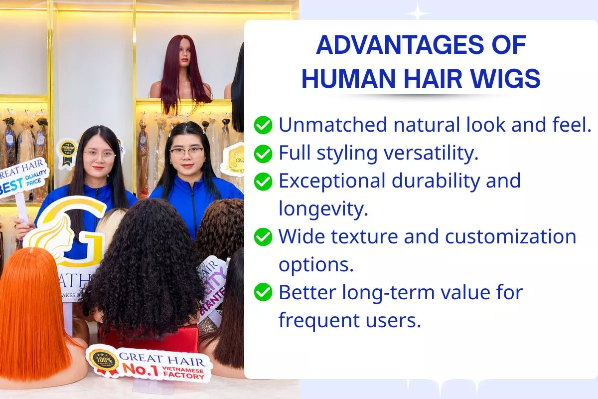 What are the advantages and disadvantages of human hair wigs? 2 Advantages of Human Hair Wigs