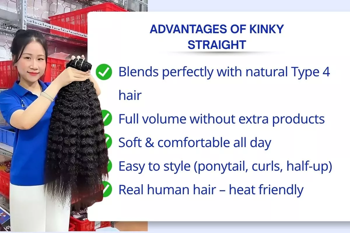 Kinky Straight Human Hair Wigs: Natural Look Black Women Love 2 Advantages of Human Kinky Straight