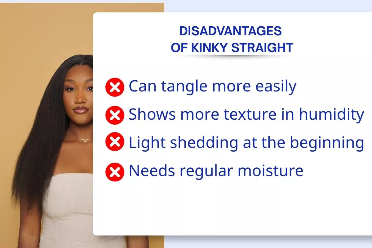 Kinky Straight Human Hair Wigs: Natural Look Black Women Love 3 Disadvantages of Human Kinky Straight
