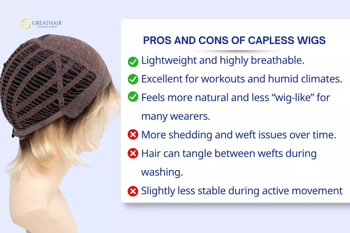 Pros and Cons of Capless Wigs