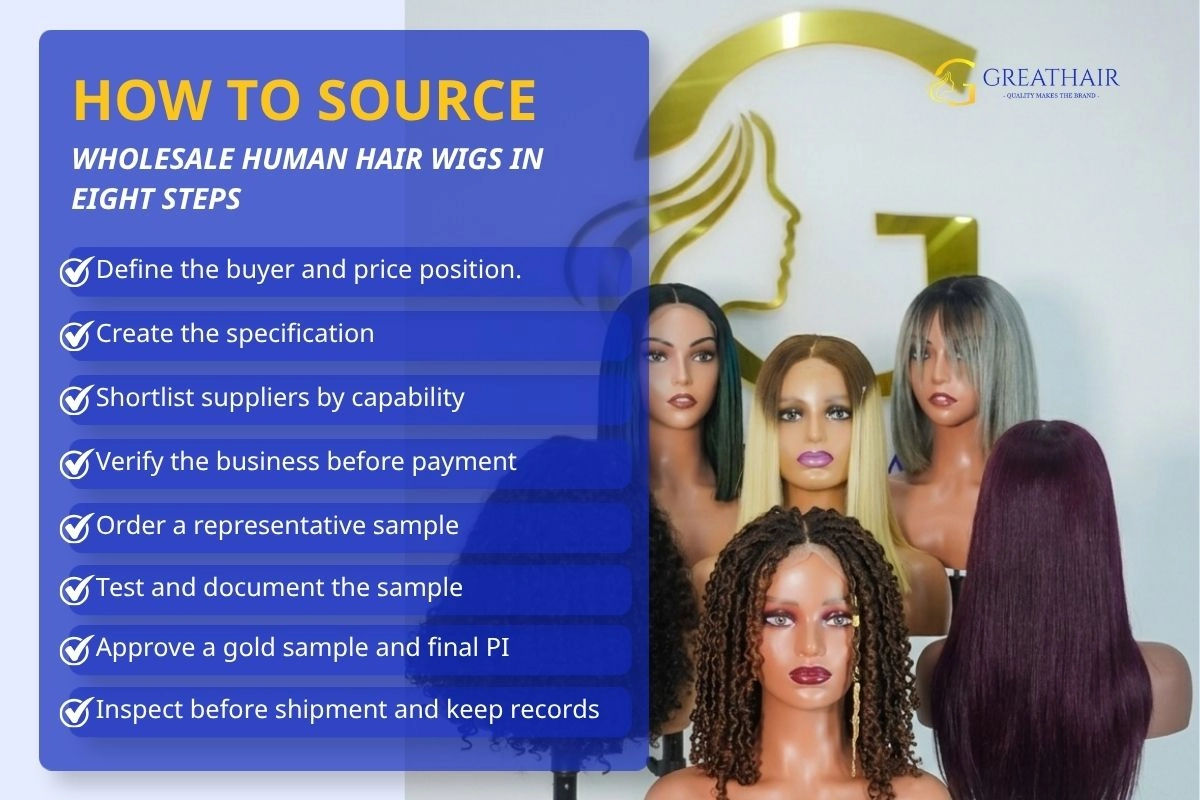 Source Wholesale Human Hair Wigs Directly from a Factory 2 How to source wholesale human hair wigs in eight steps