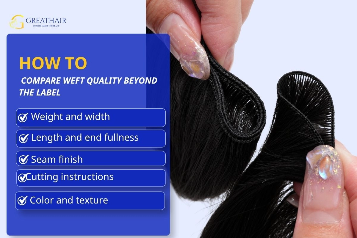 Hand Tied vs Machine Weft What’s the Difference 3 How to compare weft quality beyond the label