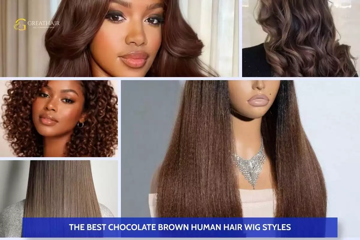 Top Chocolate Brown Human Hair Wig Styles for a New You 3 The Best Chocolate Brown Human Hair Wig Styles